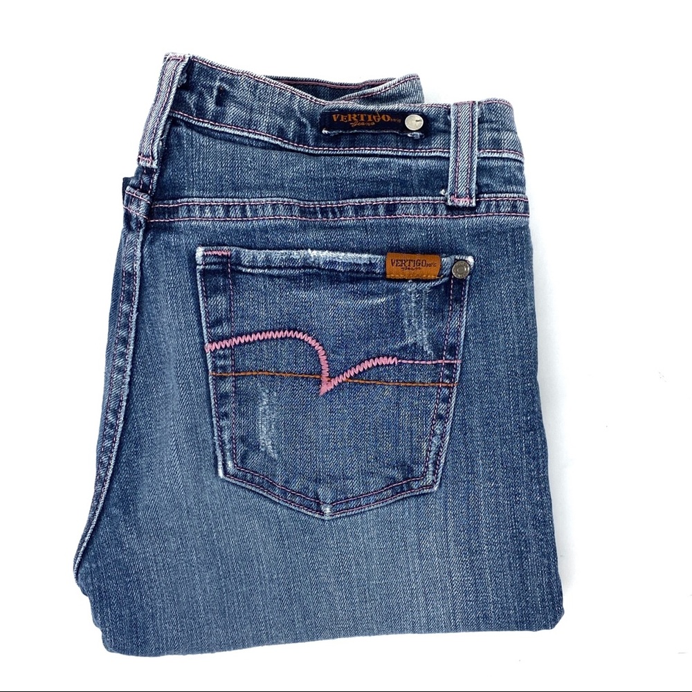 Vertigo Paris Distressed Boot Cut Jeans 29